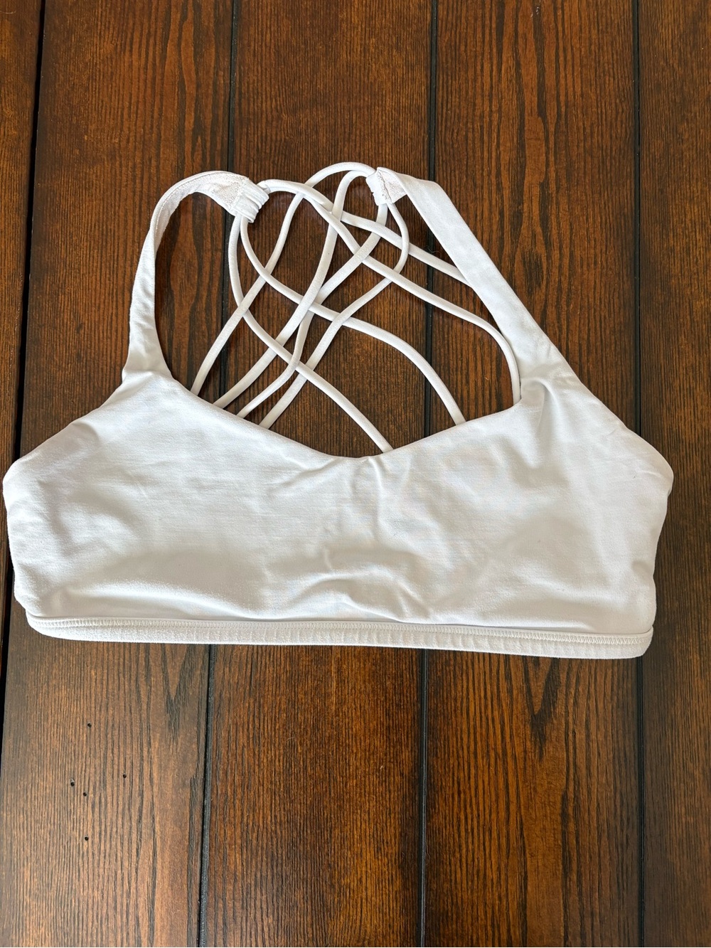 Lululemon White Strappy SportaBra
